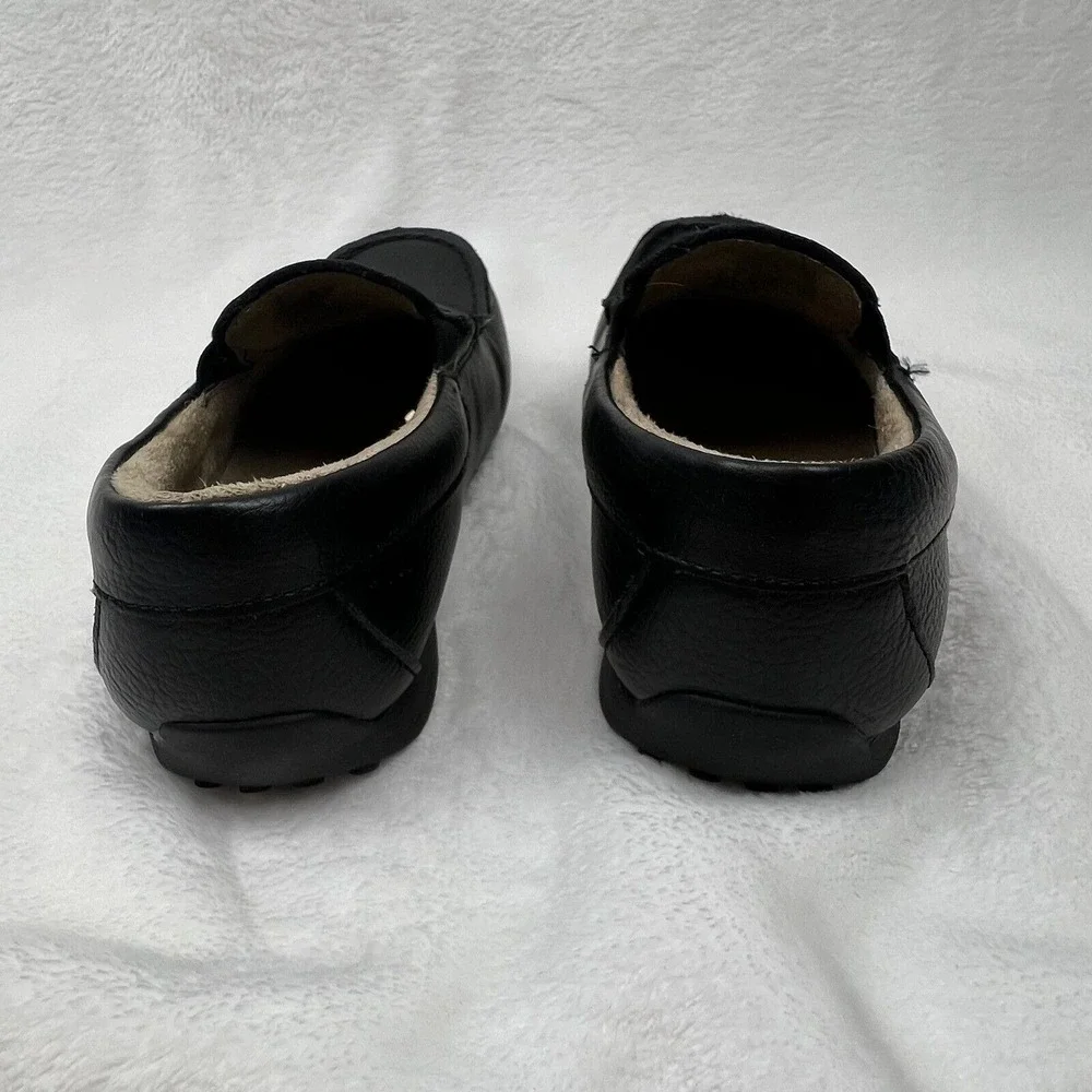 The Children's Place Boys Size 12 Black Slip‎ On Dress Shoes Loafers